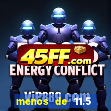 menos de 11.5 escanteios o que significa